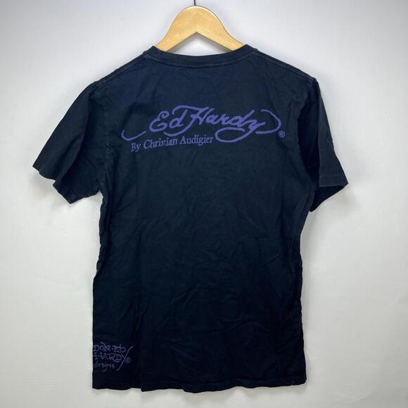 Vintage Ed Hardy Y2K Dracula Joker T Shirt Medium - Picture 4 of 13